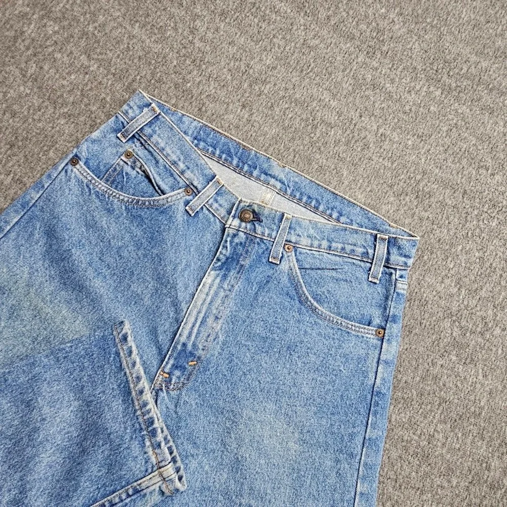 Levi's 505 Jeans Mens 34x32 (32x31) Light Wash Regular Fit Straight Leg Denim